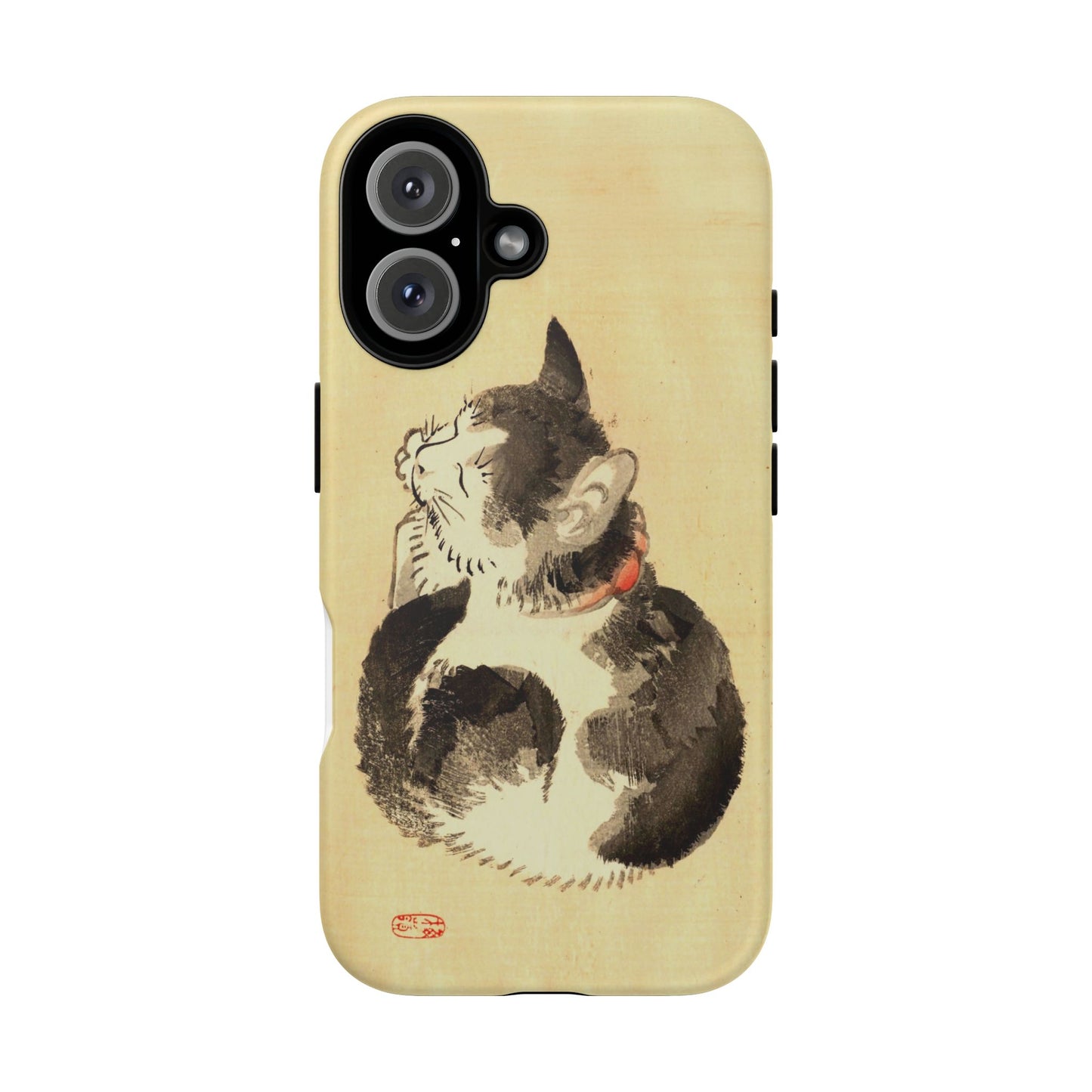 Sleeping Cat iPhone Case | Meiji Era Japanese Ink Painting | Ukiyo-e Art Phone Case | Vintage Japan Cat Gift