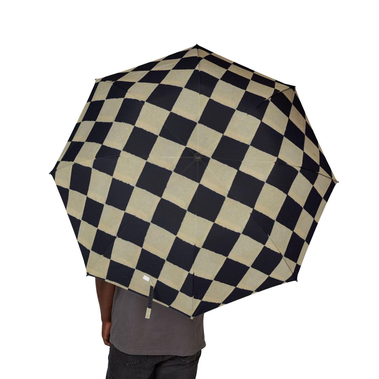 Taisho Kasakasa Stories - Black White Ichimatsu Checkered Umbrella Vintage Japanese Pattern 1926