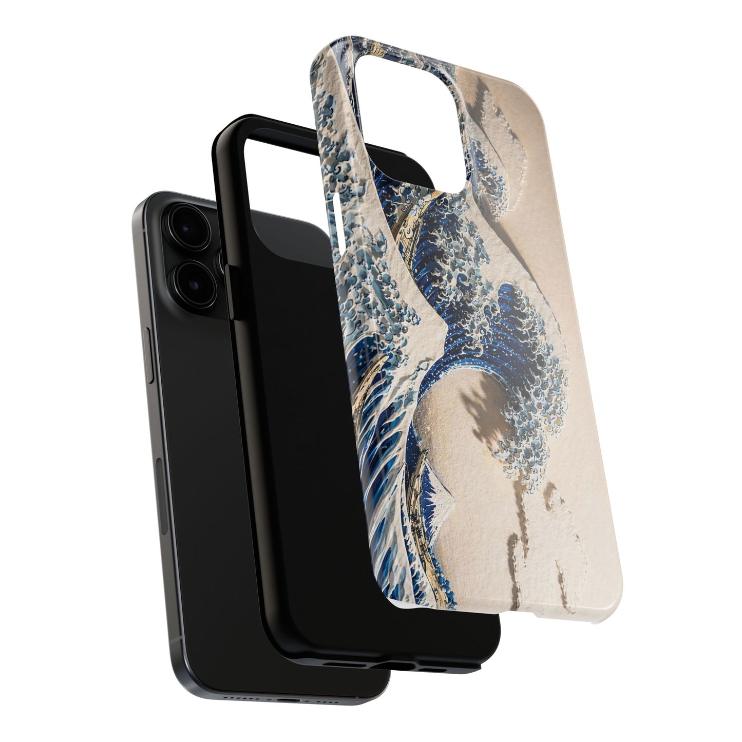 Great Wave 3D Embossed Tough Phone Case – Hokusai Japanese Art