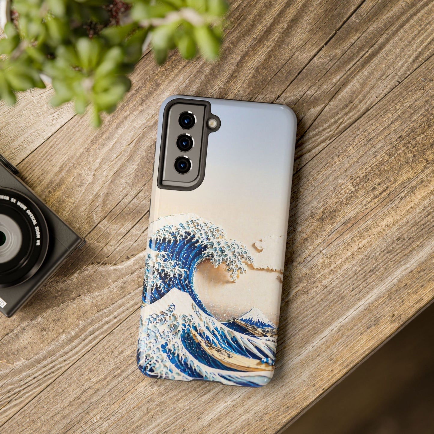 Japanese Great Wave Morning Glow Phone Case | Hokusai 3D Art | Edo Era Masterpiece