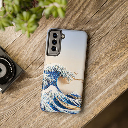 Japanese Great Wave Morning Glow Phone Case | Hokusai 3D Art | Edo Era Masterpiece