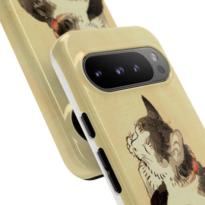 Sleeping Cat iPhone Case | Meiji Era Japanese Ink Painting | Ukiyo-e Art Phone Case | Vintage Japan Cat Gift