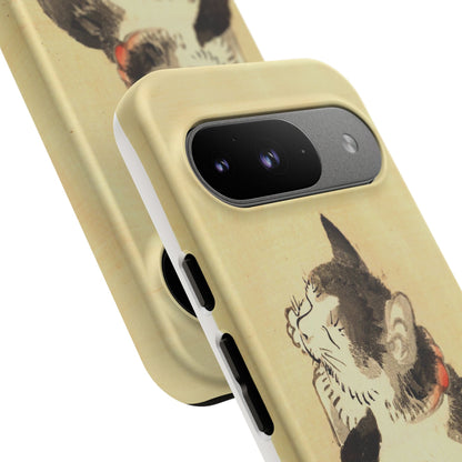 Sleeping Cat iPhone Case | Meiji Era Japanese Ink Painting | Ukiyo-e Art Phone Case | Vintage Japan Cat Gift