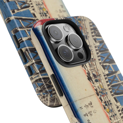 浮世絵ブリッジ・ミニマルスマホケース Ukiyo-e Bridge Minimalist Phone Case