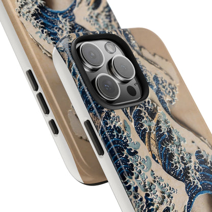 Great Wave 3D Shadow Relief Tough Phone Case – Hokusai Japanese Art