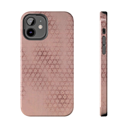 Taisho Era Pink Asanoha Phone Case | 1926 Japanese Chiyogami Art | Hemp Leaf Pattern