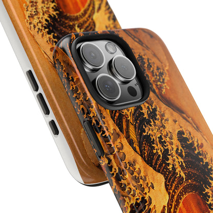 Golden Wave Tough Phone Case – Hokusai Sunset Japanese Art