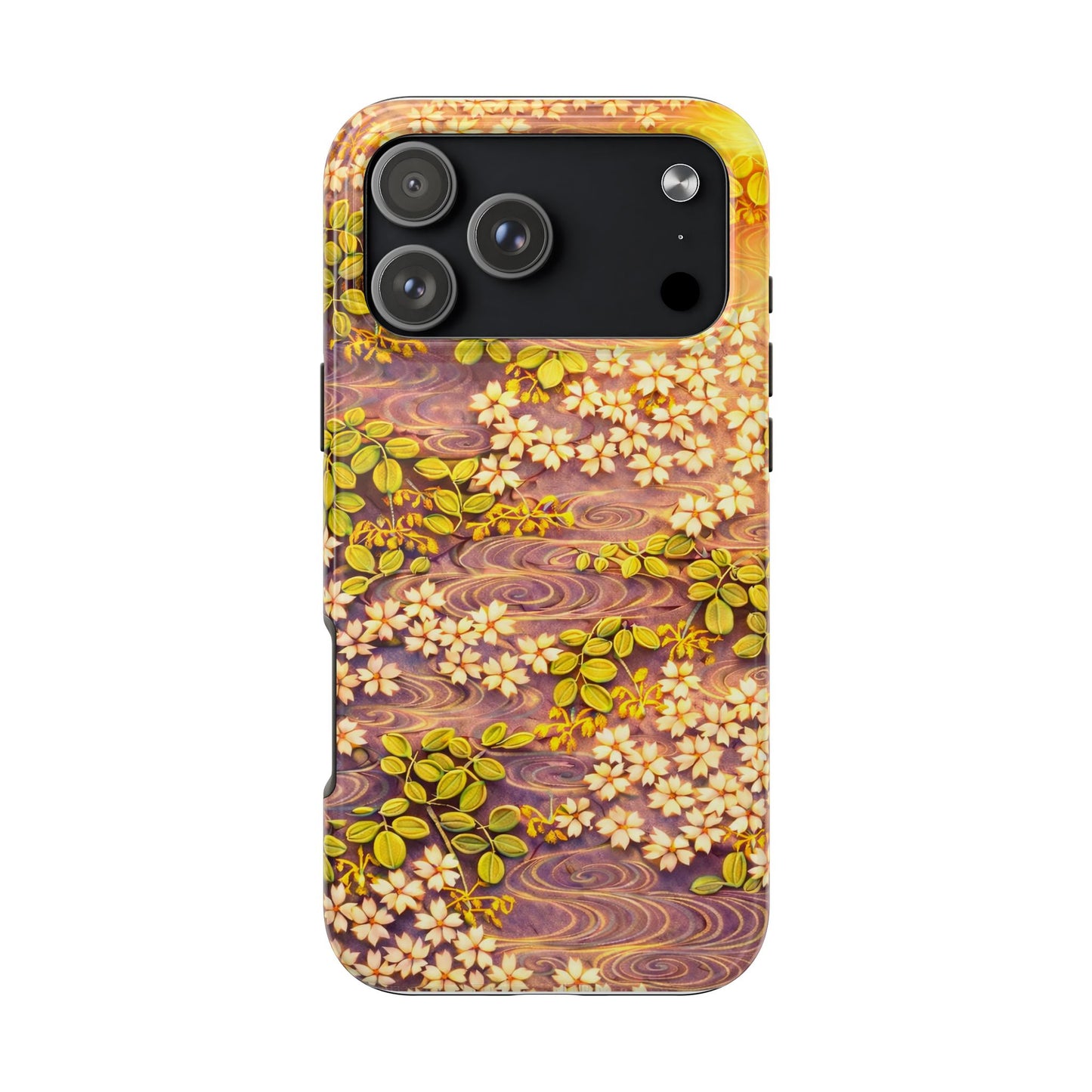 Sakura River Morning Light Phone Case – Japanese Chiyogami Inspired