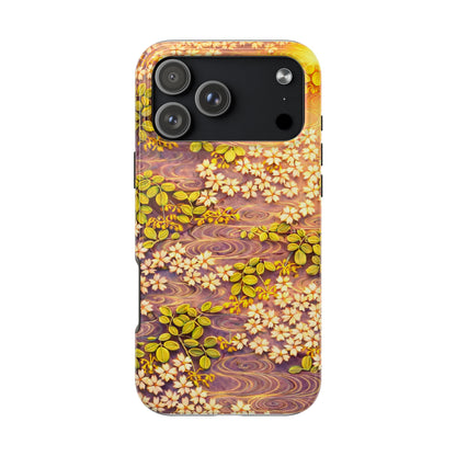 Sakura River Morning Light Phone Case – Japanese Chiyogami Inspired