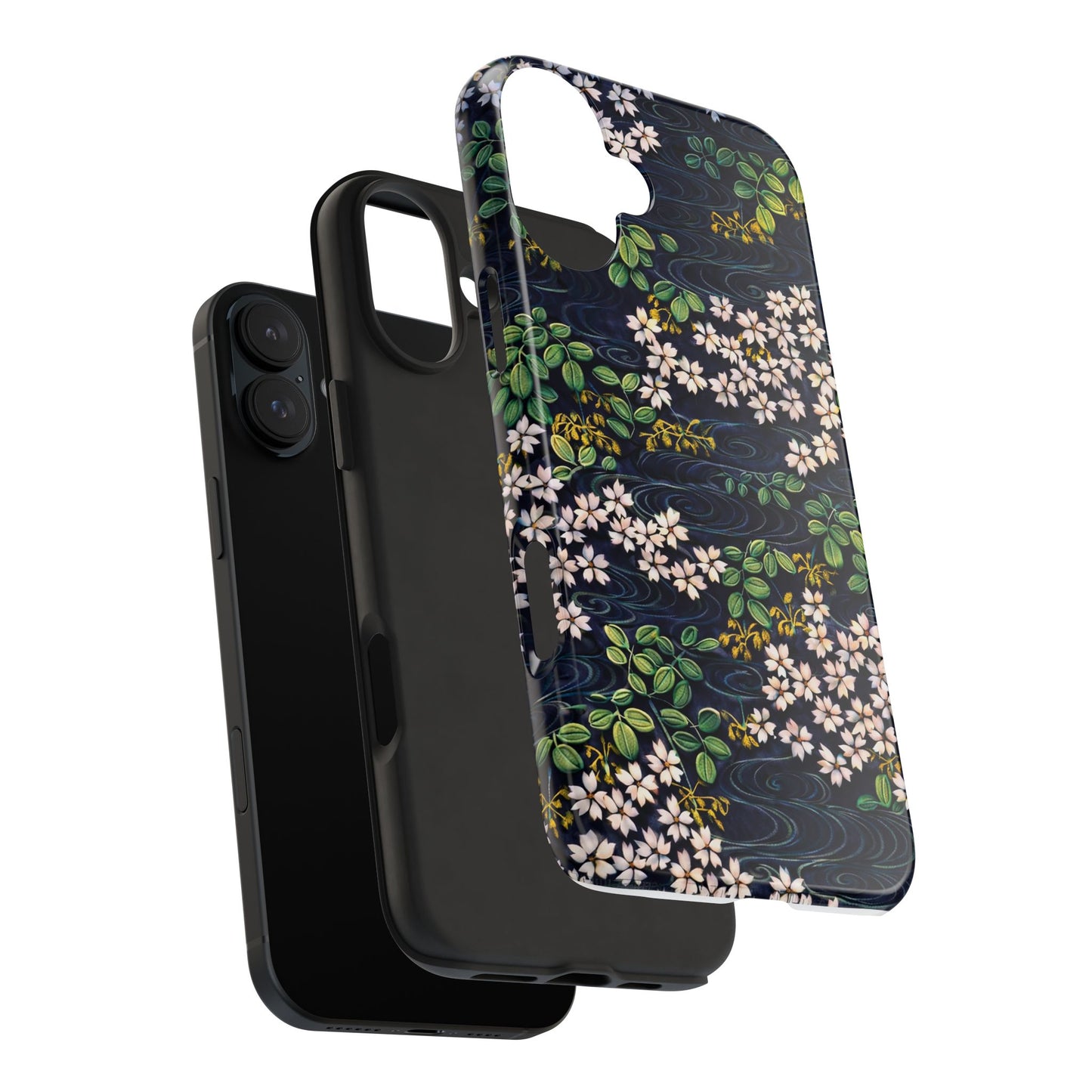 Sakura River Night Phone Case – Japanese Chiyogami Inspired Design