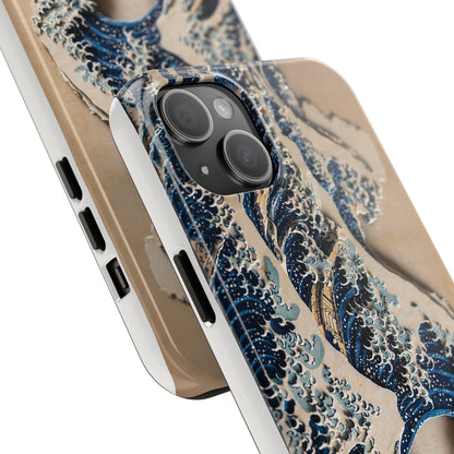 Great Wave 3D Shadow Relief Tough Phone Case – Hokusai Japanese Art