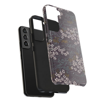 Meiji Era Sakura River Phone Case | 1901 Zuan Hyakushu | Wisteria Purple Japanese Art