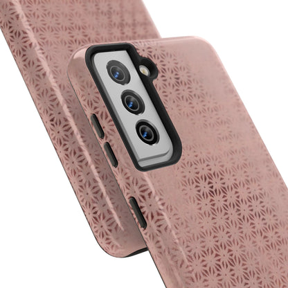 Taisho Era Pink Asanoha Phone Case | 1926 Japanese Chiyogami Art | Hemp Leaf Pattern