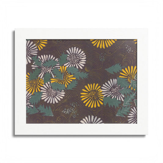 Vintage Japanese Chrysanthemum Framed Poster - 1901 Meiji Era Wall Art