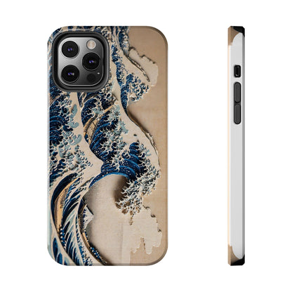 Great Wave 3D Shadow Relief Tough Phone Case – Hokusai Japanese Art