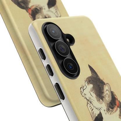 Sleeping Cat iPhone Case | Meiji Era Japanese Ink Painting | Ukiyo-e Art Phone Case | Vintage Japan Cat Gift