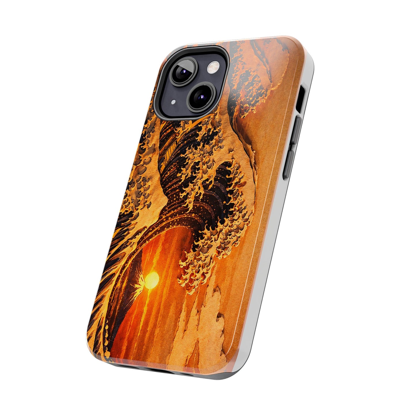 Golden Wave Tough Phone Case – Hokusai Sunset Japanese Art