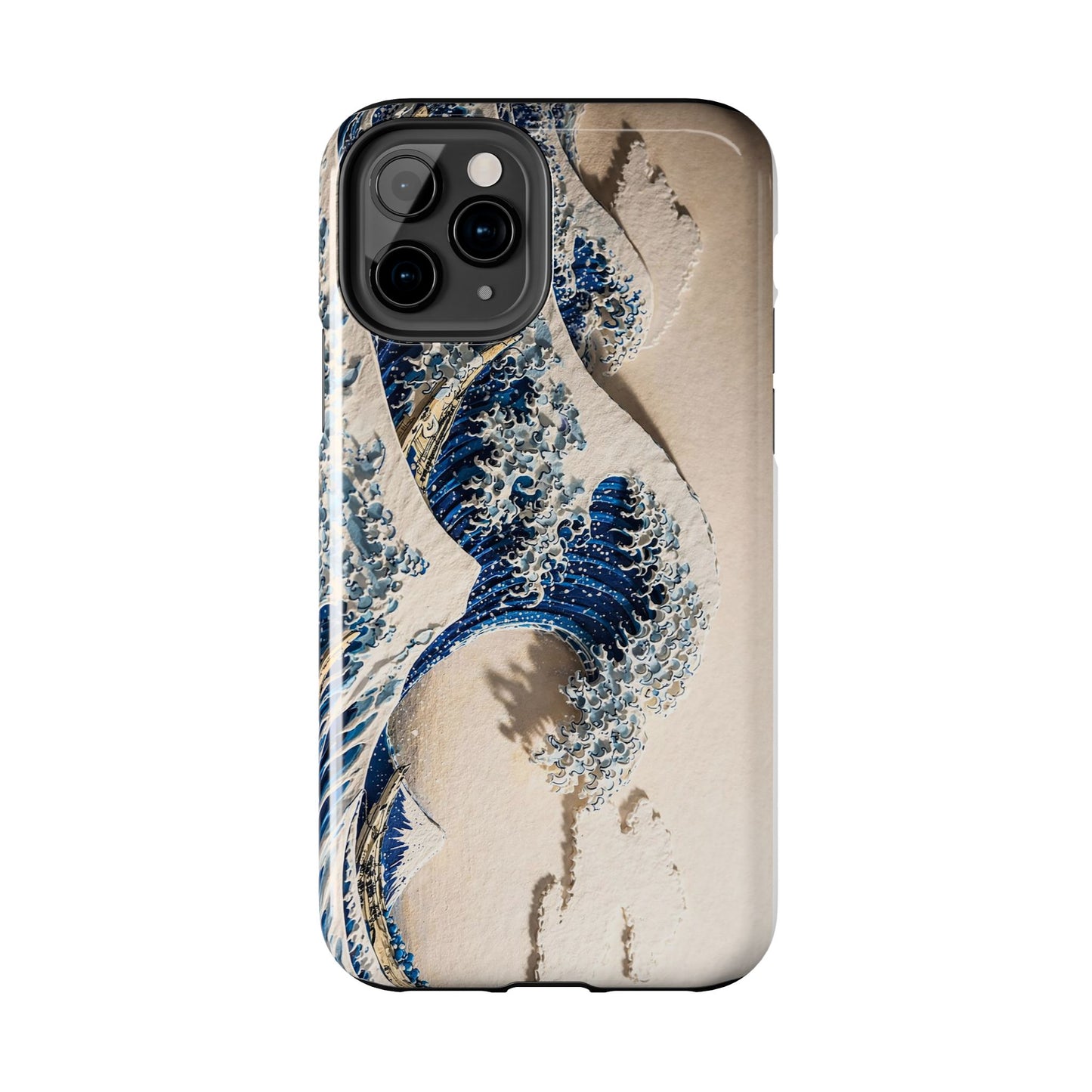 Great Wave 3D Embossed Tough Phone Case – Hokusai Japanese Art