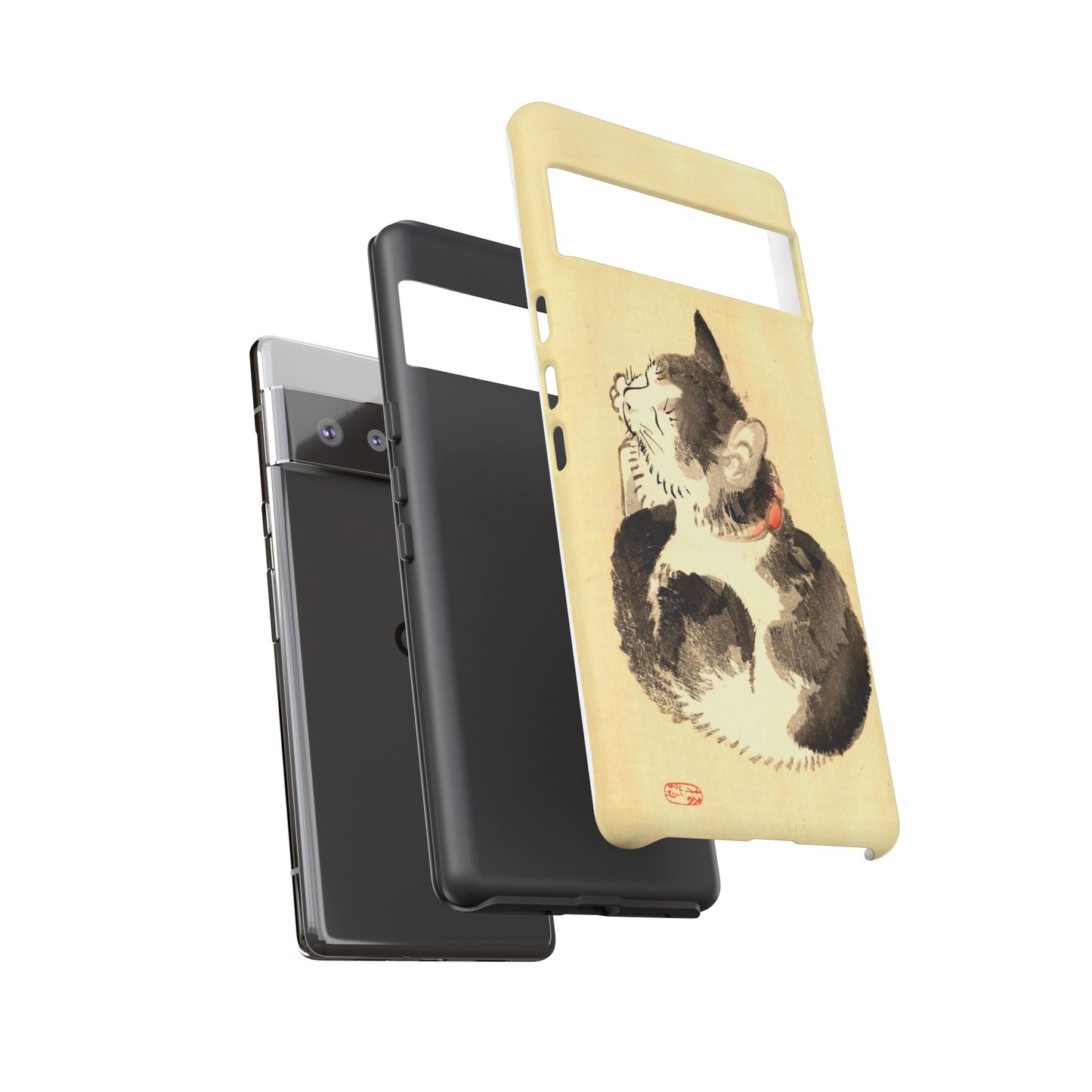 Sleeping Cat iPhone Case | Meiji Era Japanese Ink Painting | Ukiyo-e Art Phone Case | Vintage Japan Cat Gift
