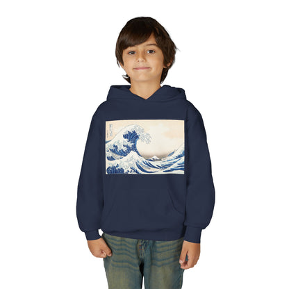 Great Wave off Kanagawa Kids Hoodie - Hokusai Japanese Art Youth Sweatshirt