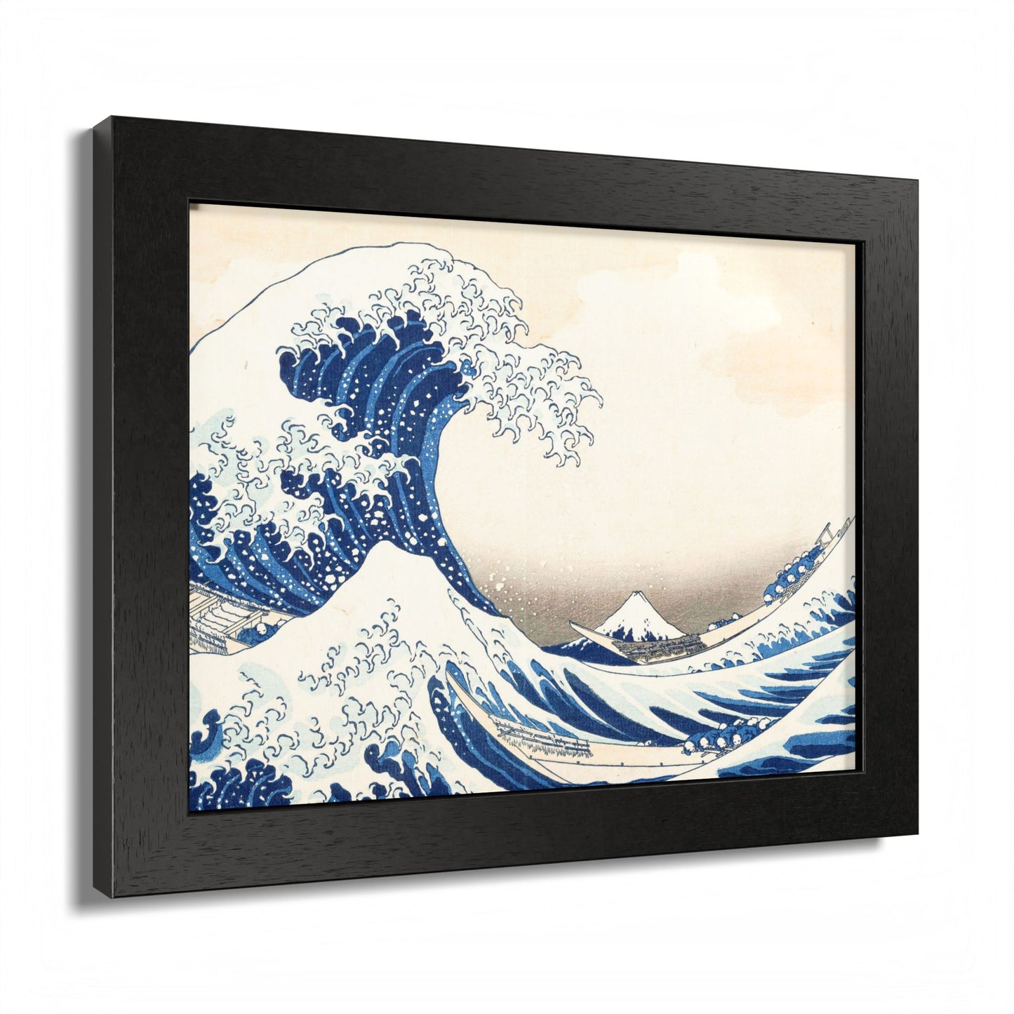 The Great Wave off Kanagawa – Katsushika Hokusai |  Japanese Ukiyo-e Fine Art Framed Poster |  Vintage Wall Art Print