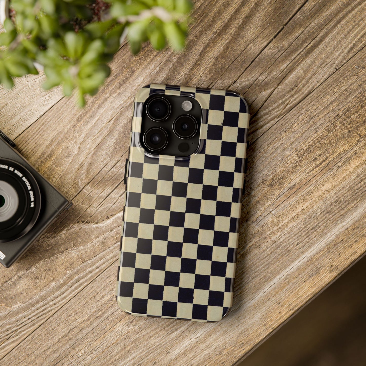 Ichimatsu Check Phone Case | Japanese Chiyogami Art | Taisho Modern Design 1926