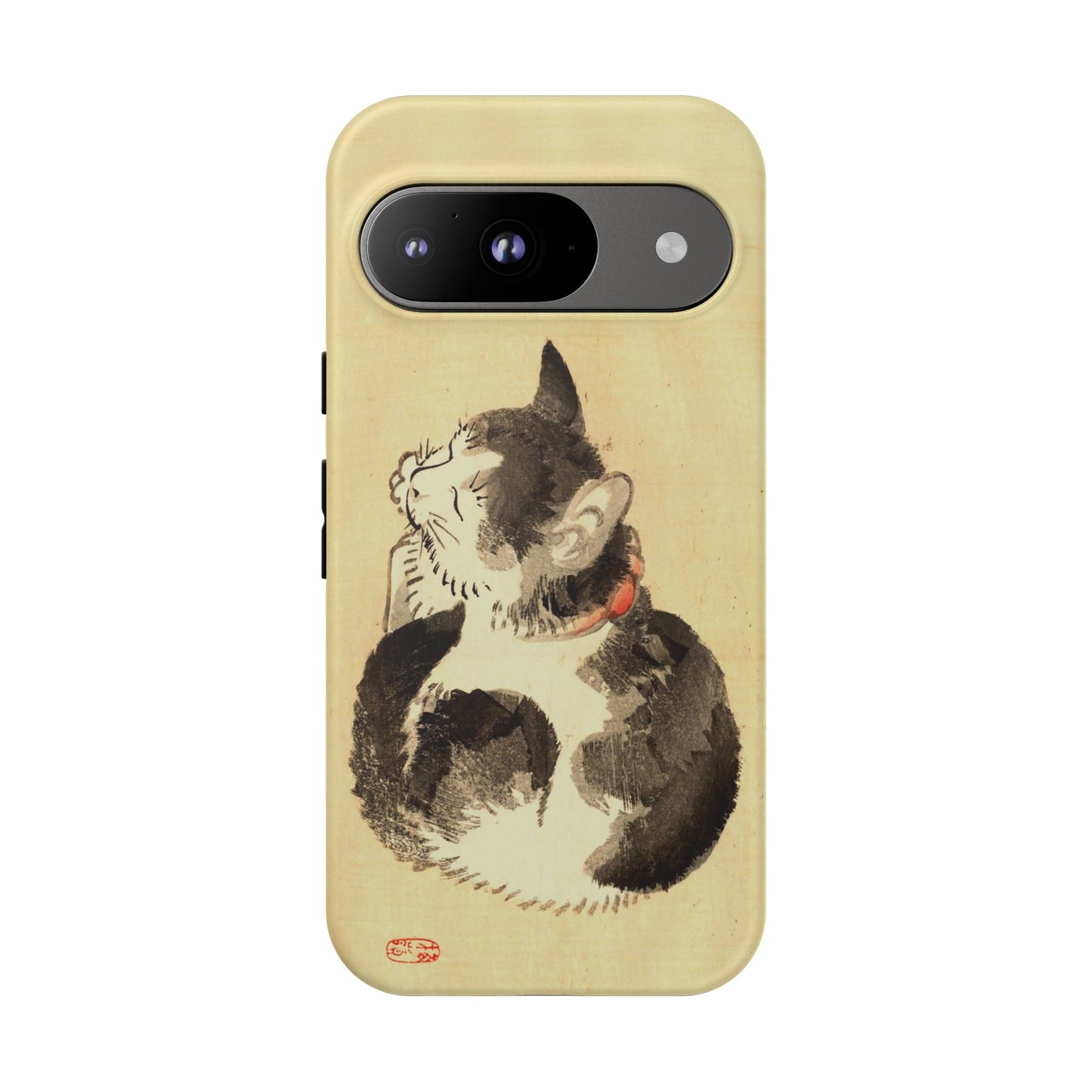Sleeping Cat iPhone Case | Meiji Era Japanese Ink Painting | Ukiyo-e Art Phone Case | Vintage Japan Cat Gift