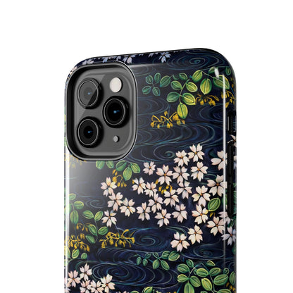 Sakura River Night Phone Case – Japanese Chiyogami Inspired Design