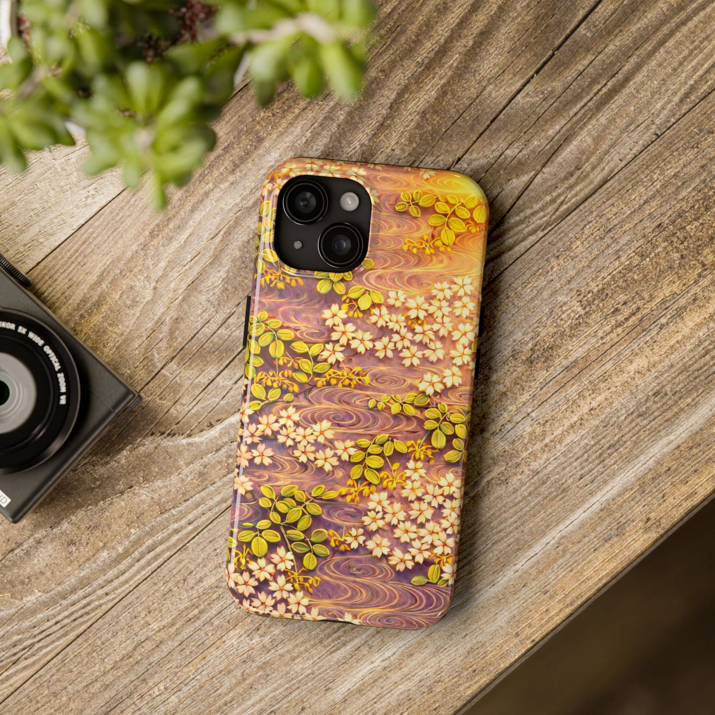 Sakura River Morning Light Phone Case – Japanese Chiyogami Inspired