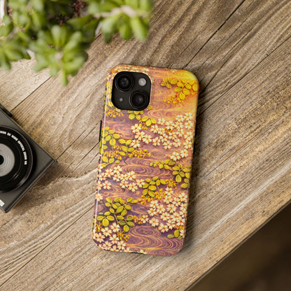 Sakura River Morning Light Phone Case – Japanese Chiyogami Inspired