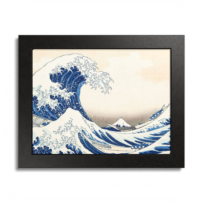 The Great Wave off Kanagawa – Katsushika Hokusai |  Japanese Ukiyo-e Fine Art Framed Poster |  Vintage Wall Art Print