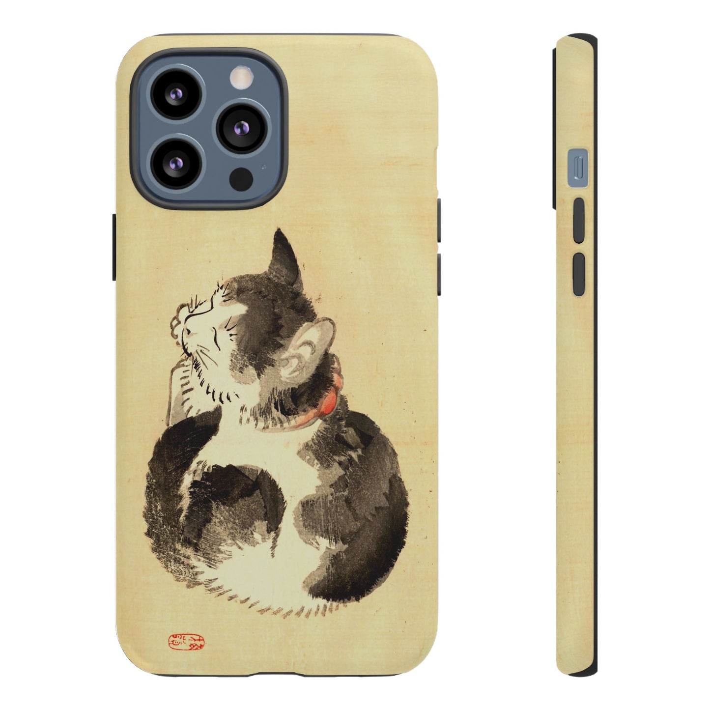 Sleeping Cat iPhone Case | Meiji Era Japanese Ink Painting | Ukiyo-e Art Phone Case | Vintage Japan Cat Gift