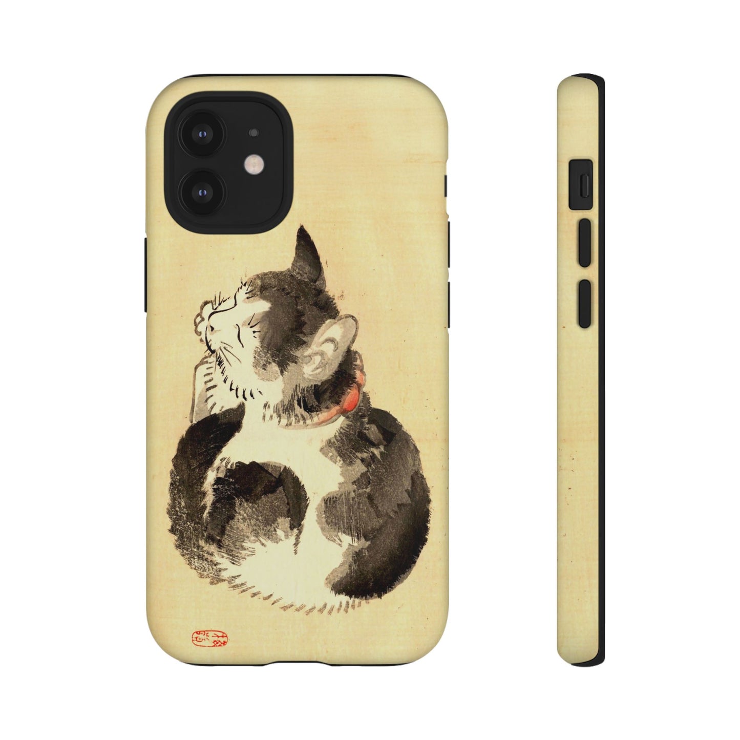 Sleeping Cat iPhone Case | Meiji Era Japanese Ink Painting | Ukiyo-e Art Phone Case | Vintage Japan Cat Gift