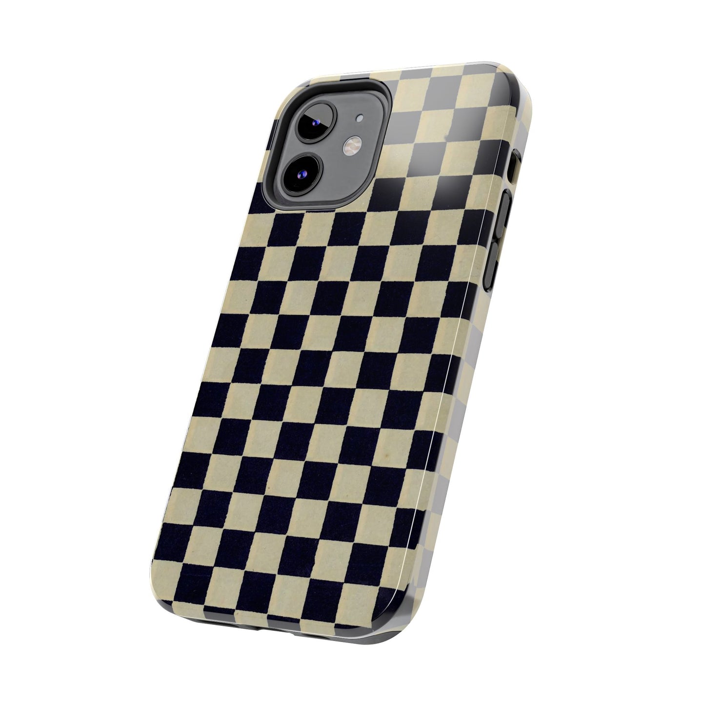 Ichimatsu Check Phone Case | Japanese Chiyogami Art | Taisho Modern Design 1926