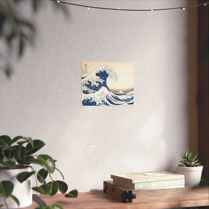 Hokusai Wave Matte Poster — The Great Wave Off Kanagawa Horizontal Print