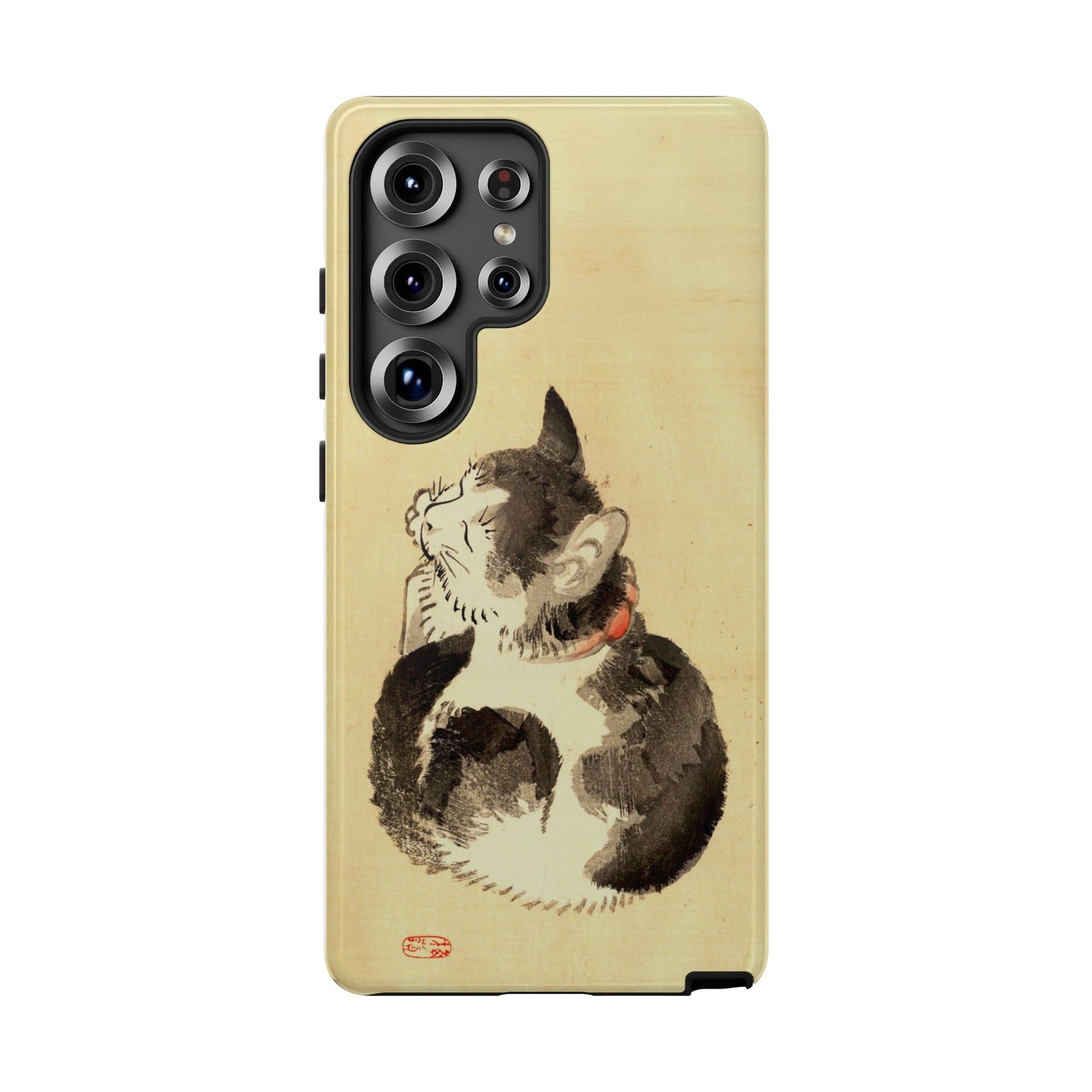 Sleeping Cat iPhone Case | Meiji Era Japanese Ink Painting | Ukiyo-e Art Phone Case | Vintage Japan Cat Gift