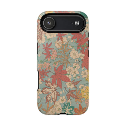 Meiji Era Maple & Autumn Bloom Phone Case | "Chiyogami Mihon" Japanese Archive Art