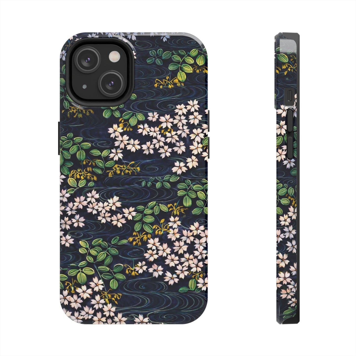 Sakura River Night Phone Case – Japanese Chiyogami Inspired Design