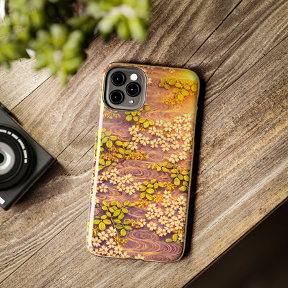 Sakura River Morning Light Phone Case – Japanese Chiyogami Inspired
