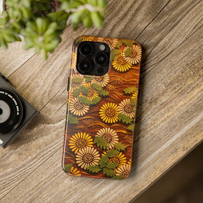 Japanese Dandelion Sunset Glow Tough Phone Case | Kamisaka Sekka 1901 | Meiji Era Art