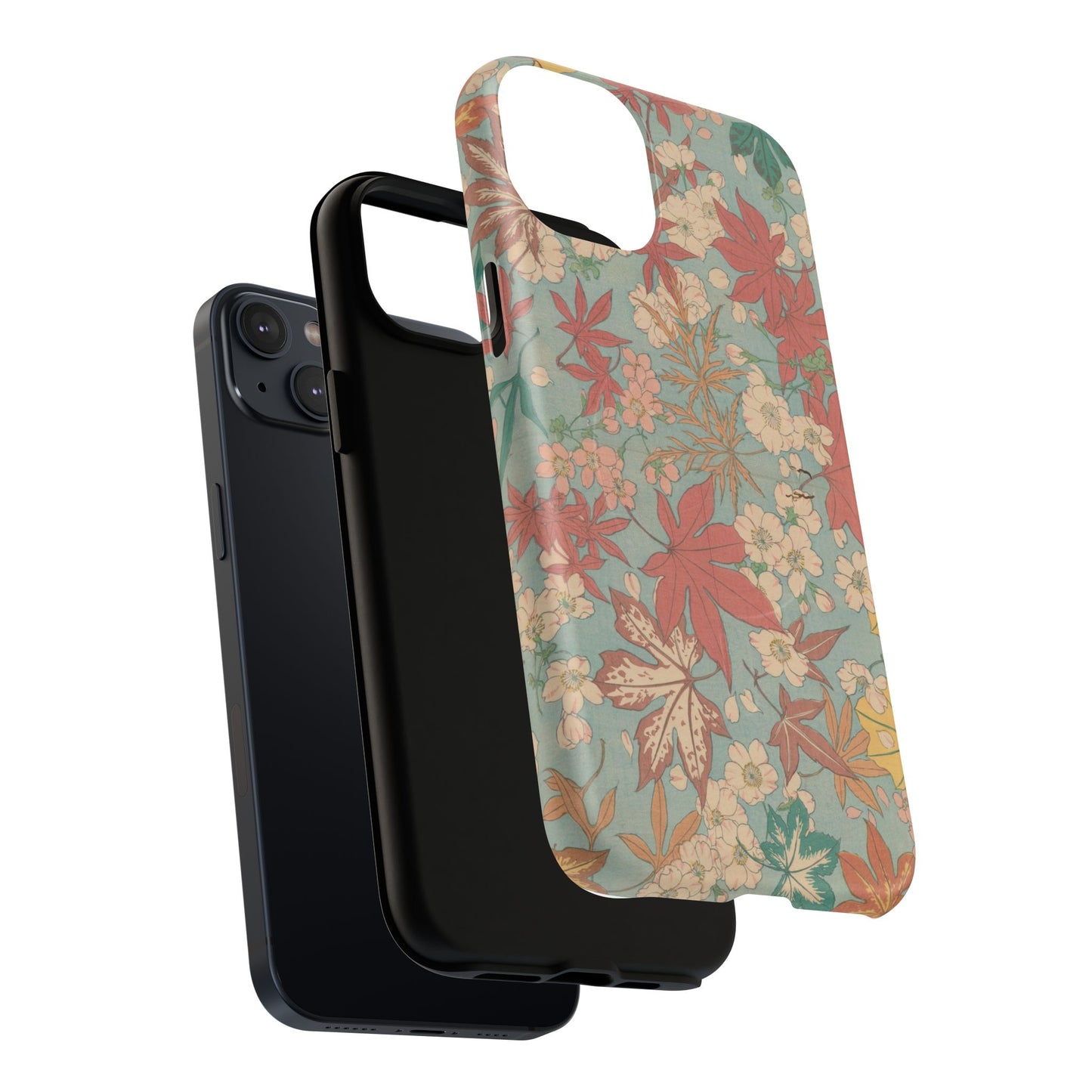 Meiji Era Maple & Autumn Bloom Phone Case | "Chiyogami Mihon" Japanese Archive Art