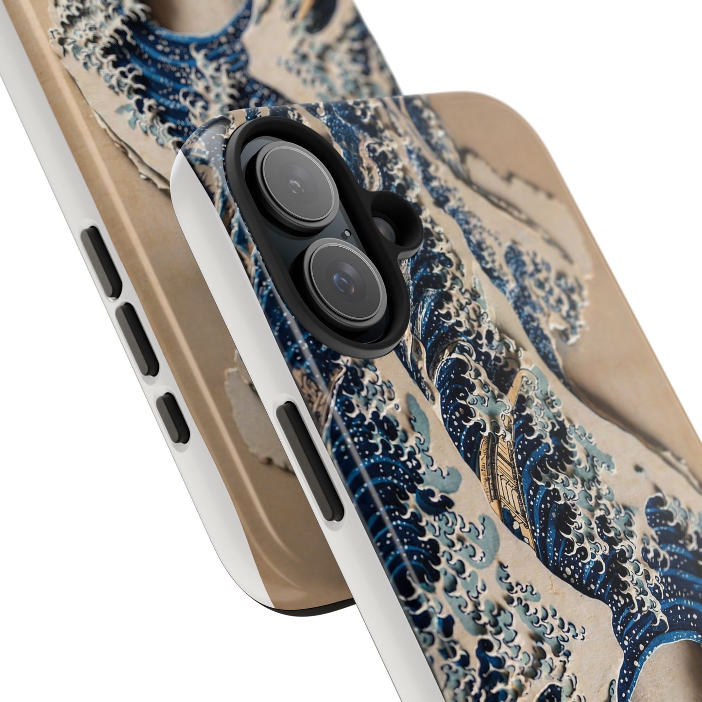Great Wave 3D Shadow Relief Tough Phone Case – Hokusai Japanese Art