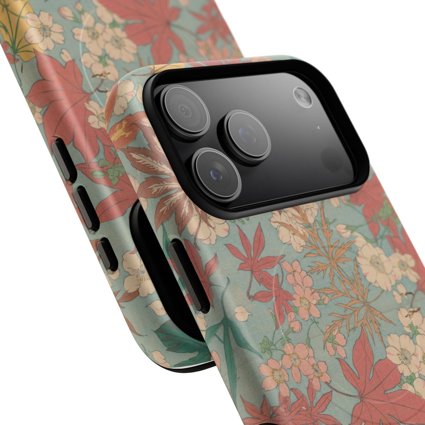 Meiji Era Maple & Autumn Bloom Phone Case | "Chiyogami Mihon" Japanese Archive Art