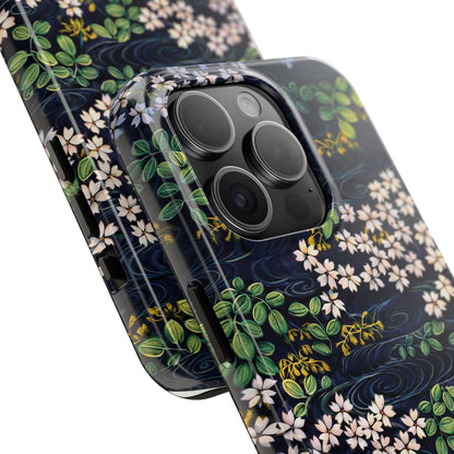 Sakura River Night Phone Case – Japanese Chiyogami Inspired Design