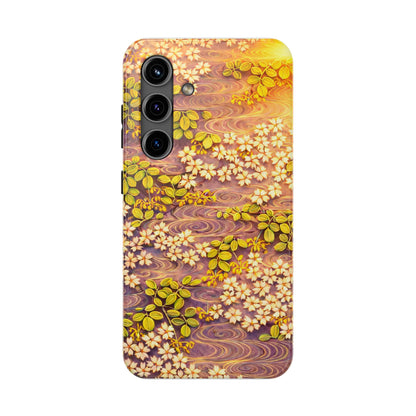 Sakura River Morning Light Phone Case – Japanese Chiyogami Inspired