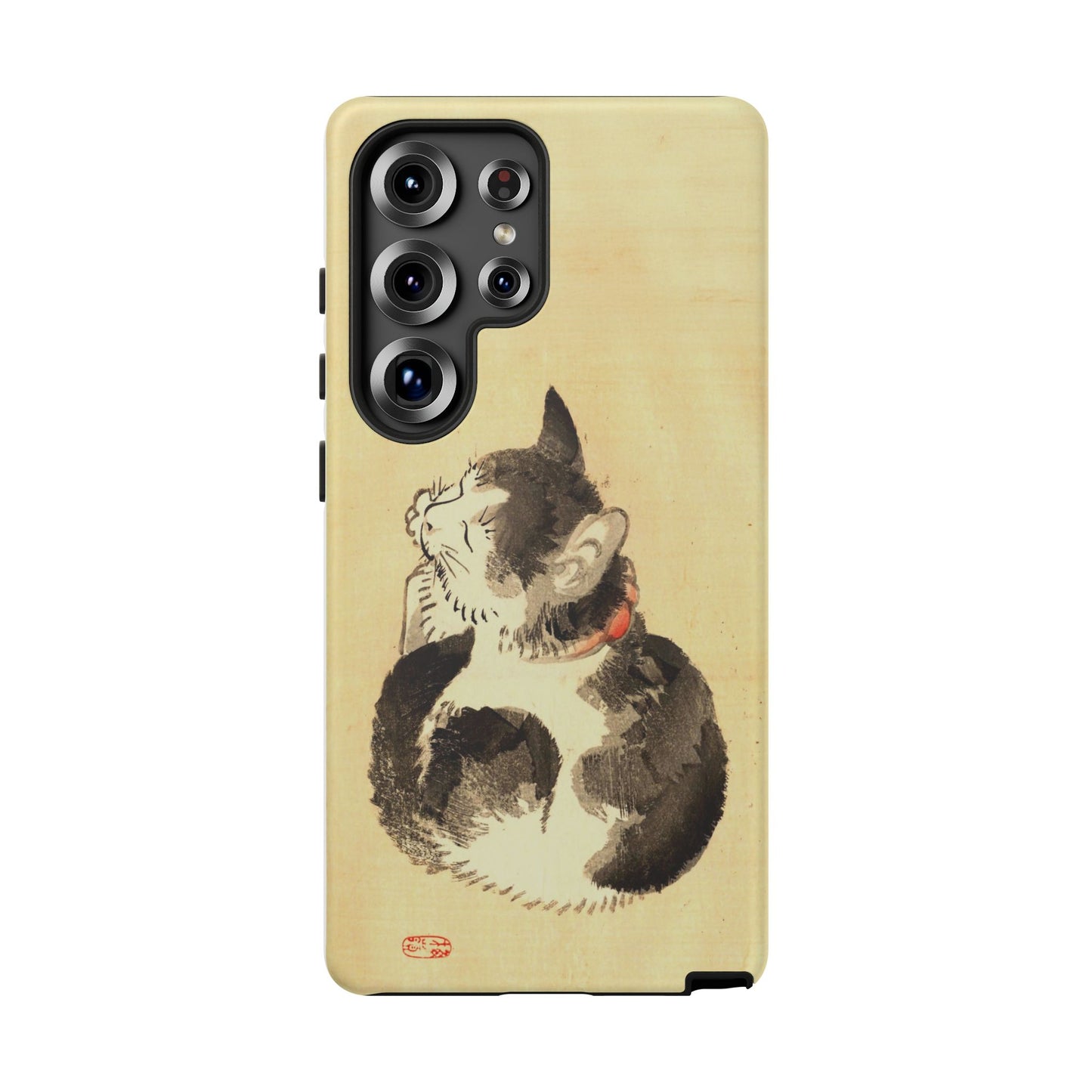 Sleeping Cat iPhone Case | Meiji Era Japanese Ink Painting | Ukiyo-e Art Phone Case | Vintage Japan Cat Gift