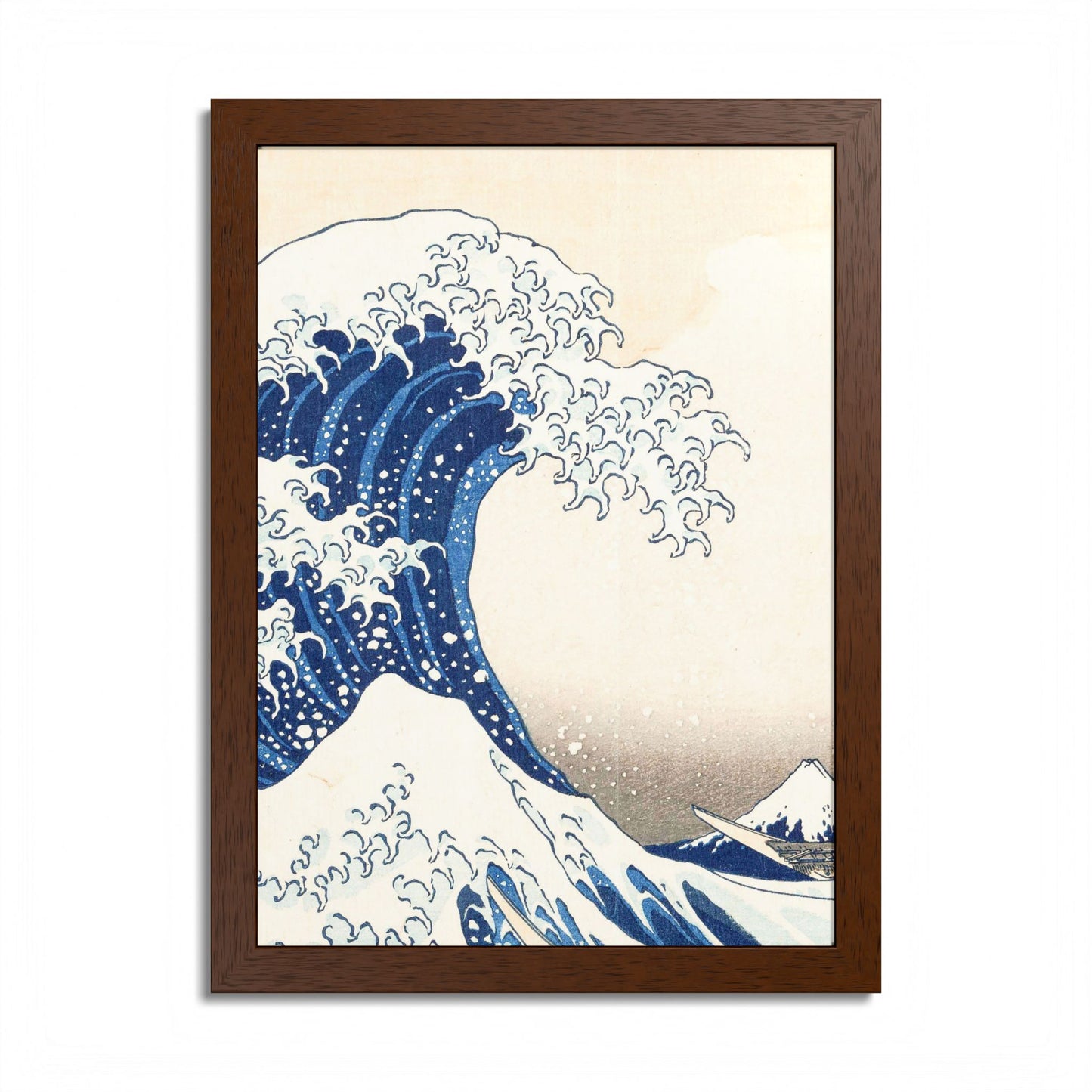 The Great Wave off Kanagawa – Katsushika Hokusai |  Japanese Ukiyo-e Fine Art Framed Poster |  Vintage Wall Art Print
