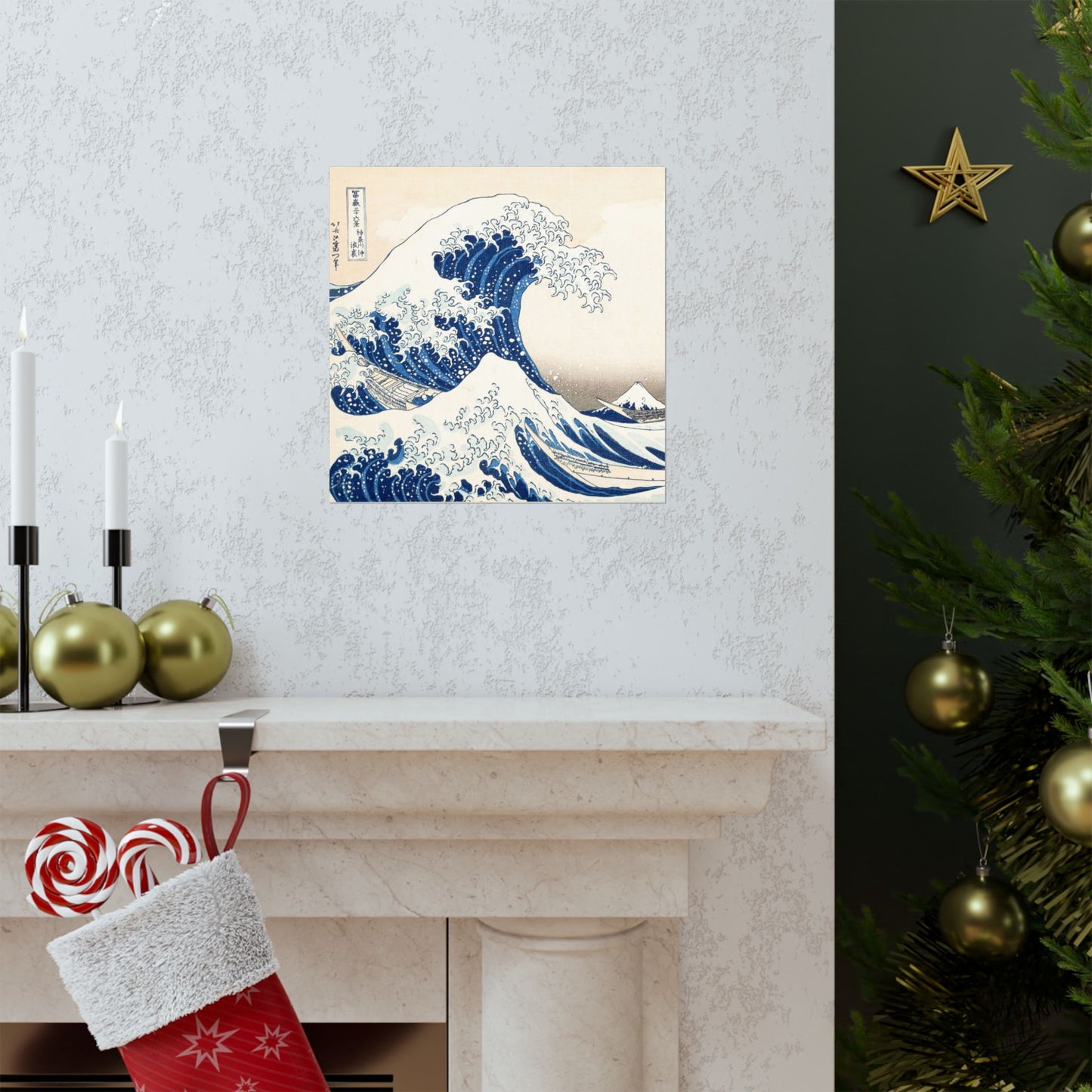 Hokusai Wave Matte Poster — The Great Wave Off Kanagawa Horizontal Print